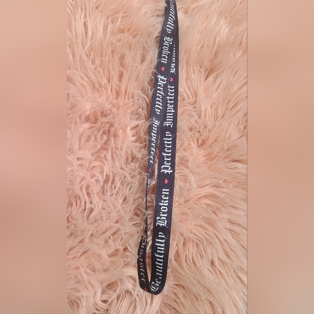Black and White Graphic Lanyard
